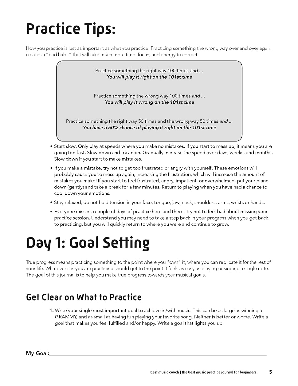 The Best Music Practice Journal for Beginners