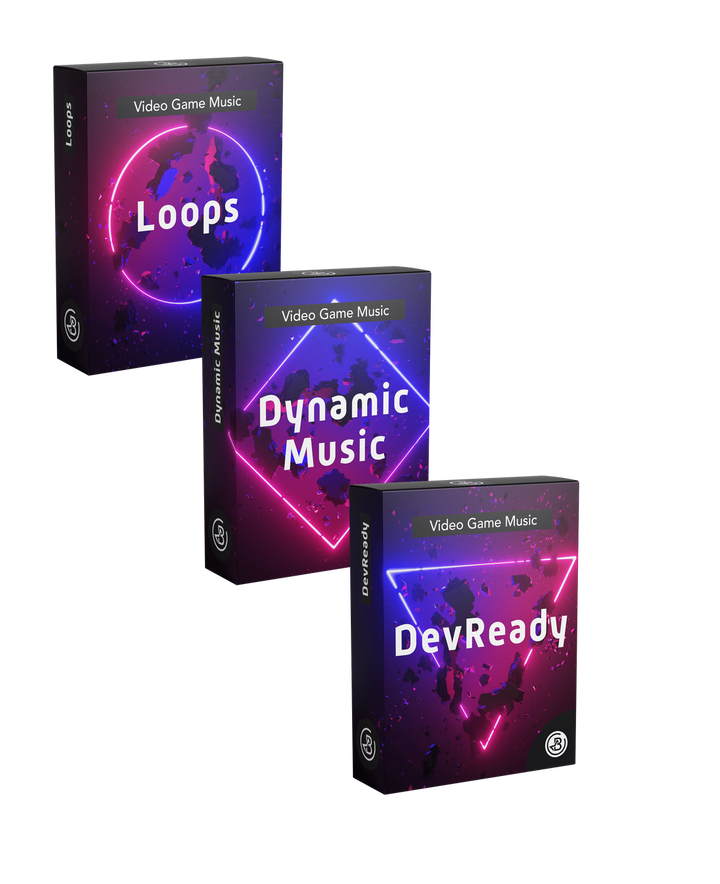 Perfect Adaptive Looping System: the Loops, Dynamic Music and DevReady modules, shown as three boxes