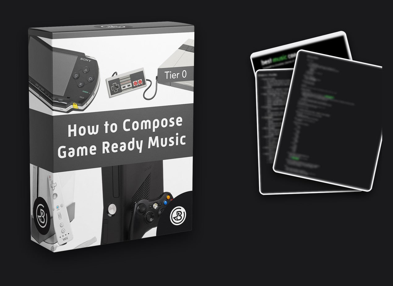 Everything included: the Compose Game Ready Music course plus the mixing, mastering, release and 60-day checklists